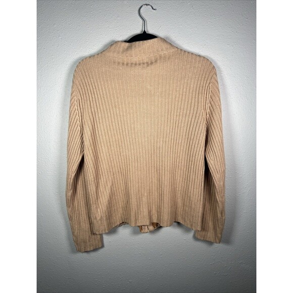 Vintage Designers Studio Originals Knit Sweater Size M Jacket Leather Zipper #32 - Picture 4 of 6